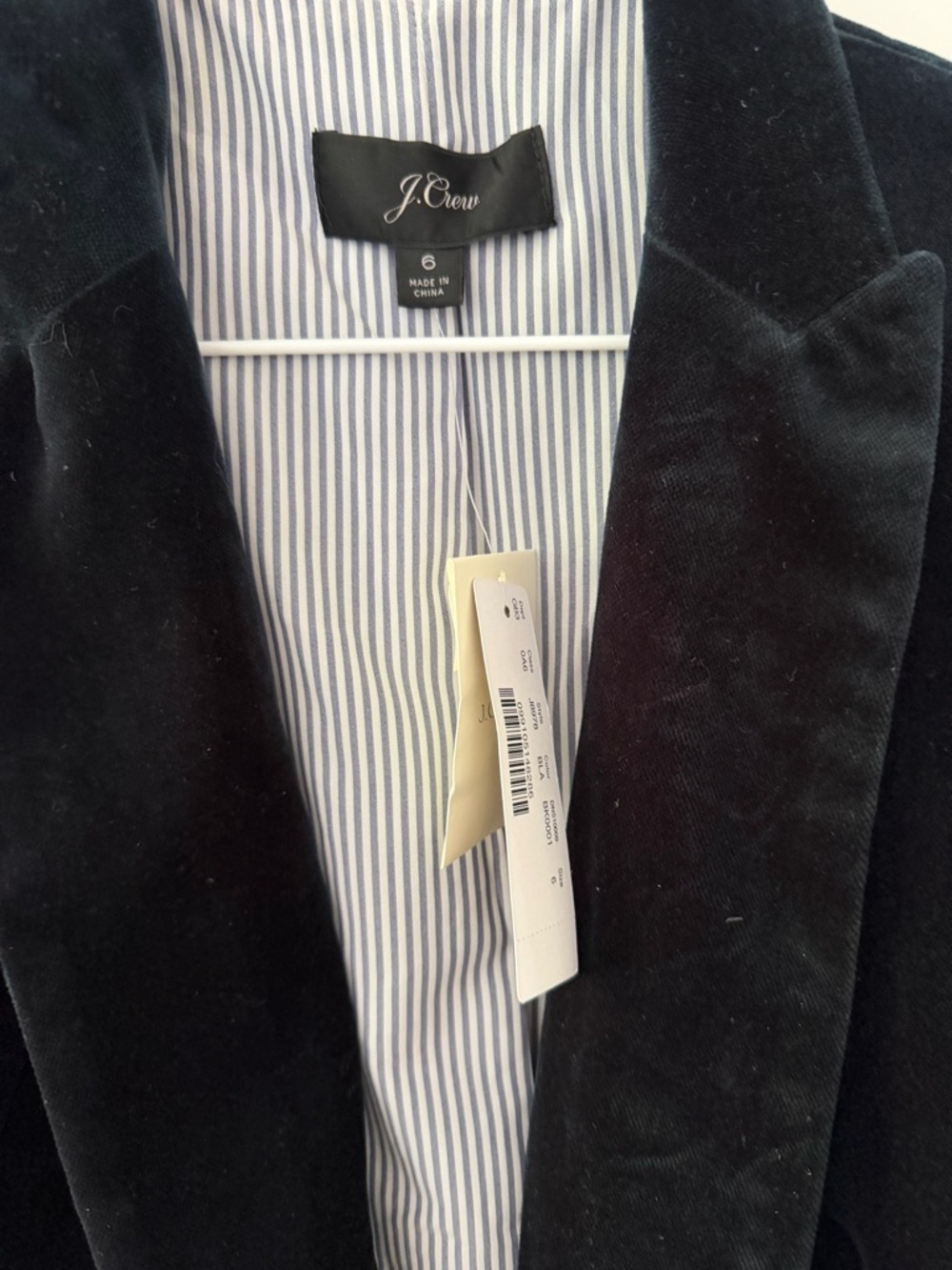 J. Crew Velvet Single-Button Blazer in Black - Picture 4 of 4